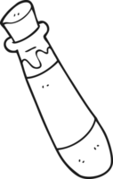 black and white cartoon vial of blood png