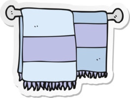 sticker of a cartoon bathroom towels png