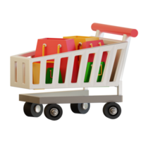 3d compras carro icono png