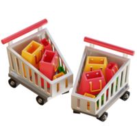 3d handla vagn ikon png