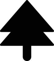 Rounded filled Christmas Tree  icon. vector