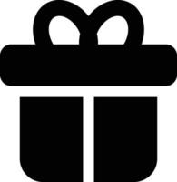 Rounded filled Present Box  icon. vector