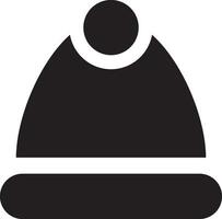 Rounded filled Santa Hat icon. vector