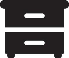Rounded filled Drawer Icon vector