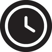 Rounded filled Wall Clock Icon vector