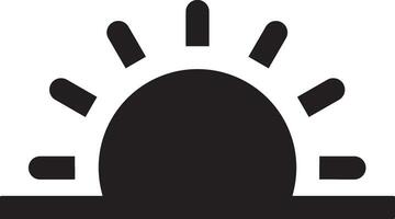 Rounded filled Sun icon vector