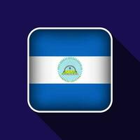 Flat Nicaragua Flag Background Vector Illustration