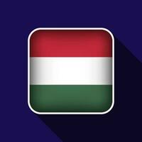 Flat Hungary Flag Background Vector Illustration