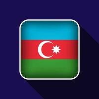 Flat Azerbaijan Flag Background Vector Illustration