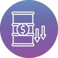 Oil Price Decrease Vector Icon