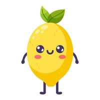 Groovy cartoon lemon vector