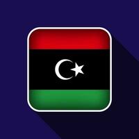 Flat Libya Flag Background Vector Illustration