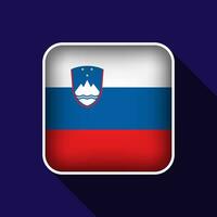 Flat Slovenia Flag Background Vector Illustration