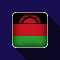 Flat Malawi Flag Background Vector Illustration