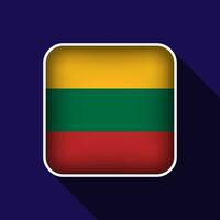 Flat Lithuania Flag Background Vector Illustration