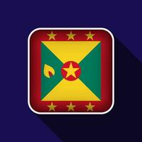 Flat Grenada Flag Background Vector Illustration