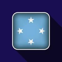 Flat Micronesia Flag Background Vector Illustration