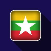 plano myanmar bandera antecedentes vector ilustración