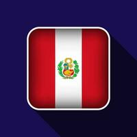 Flat Peru Flag Background Vector Illustration