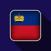 Flat Liechtenstein Flag Background Vector Illustration