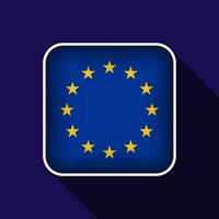 Flat European Union Flag Background Vector Illustration