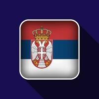 Flat Serbia Flag Background Vector Illustration