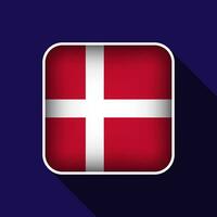 Flat Denmark Flag Background Vector Illustration