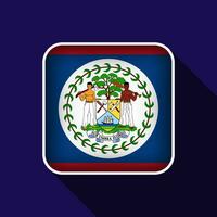 Flat Belize Flag Background Vector Illustration