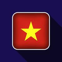 Flat Vietnam Flag Background Vector Illustration