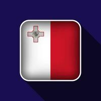 Flat Malta Flag Background Vector Illustration