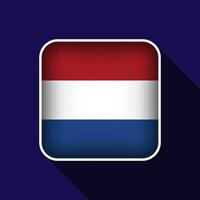 Flat Netherlands Flag Background Vector Illustration