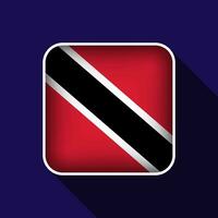 Flat Trinidad and Tobago Flag Background Vector Illustration