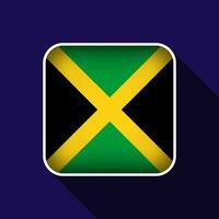 Flat Jamaica Flag Background Vector Illustration