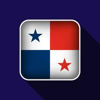 Flat Panama Flag Background Vector Illustration