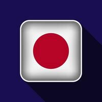 Flat Japan Flag Background Vector Illustration