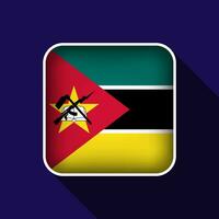 Flat Mozambique Flag Background Vector Illustration