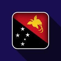 Flat Papua New Guinea Flag Background Vector Illustration