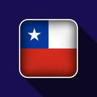 Flat Chile Flag Background Vector Illustration