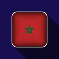 Flat Morocco Flag Background Vector Illustration