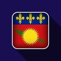 Flat Guadeloupe Flag Background Vector Illustration