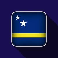 Flat Curacao Flag Background Vector Illustration