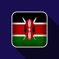 Flat Kenya Flag Background Vector Illustration