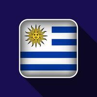 Flat Uruguay Flag Background Vector Illustration