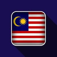 Flat Malaysia Flag Background Vector Illustration