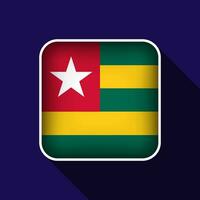 Flat Togo Flag Background Vector Illustration