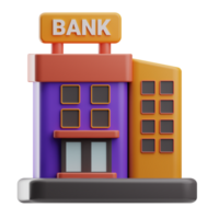 säker betalning objekt Bank 3d illustration png