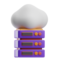 sûr Paiement objet nuage Les données 3d illustration png