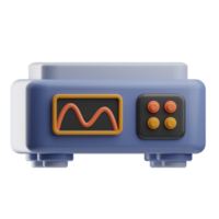 ingénierie objet oscilloscope 3d illustration png