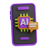 virtuel assistant objet ai assistant 3d illustration png