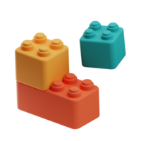 garderie objet blocs 3d illustration png